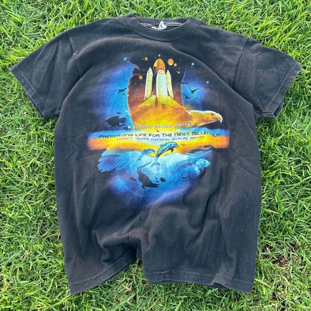 NASA Kennedy Space Center Graphic T-Shirt Black